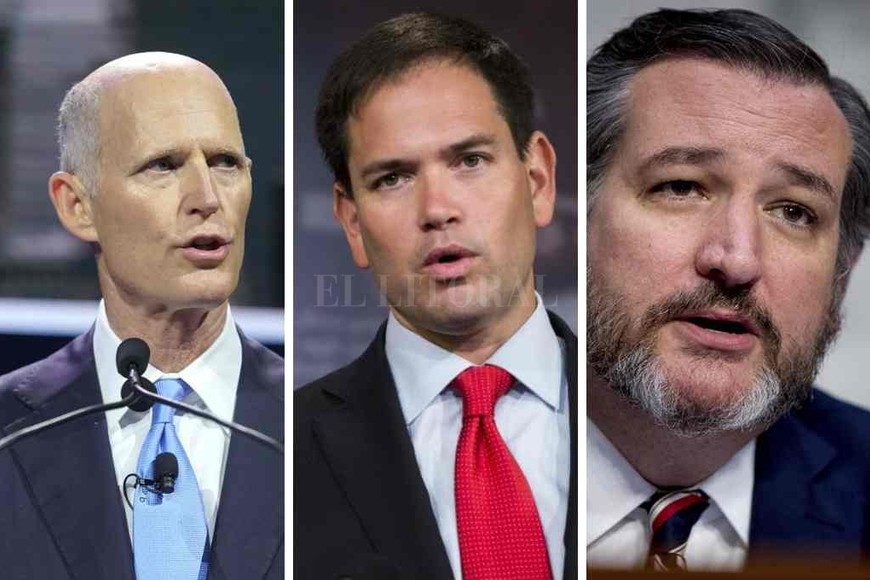 ELLITORAL_308303 |  Gentileza Rick Scott, Marco Rubio y Ted Cruz, los senadores republicanos que promovieron el proyecto de ley contra las misiones cubanas.