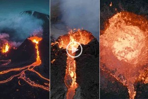 ELLITORAL_380685 |  Imagen ilustrativa Ríos de lava fluyen desde el volcán de Fagradalsfjall. Península de Reykjanes, Islandia.