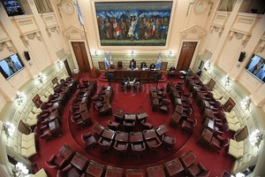 Cámara de Diputados Otra vez por el protocolo, solo Farías en el recinto de Diputados y el resto desde las pantallas.
