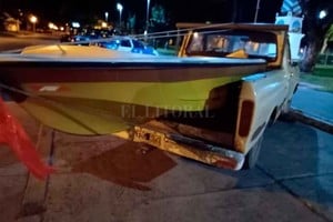 ELLITORAL_350476 |  Gentileza. Prefectura Naval de Reconquista incautó una lancha, una moto y la camioneta con trailer utilizada por los implicados.