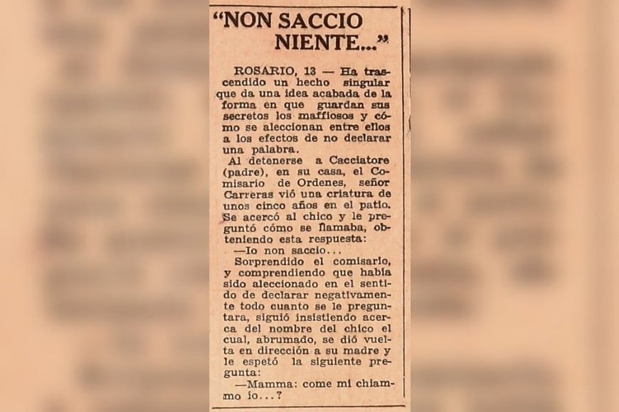 ELLITORAL_372125 |  Archivo El Litoral Niño italiano rosarino que alega no saber su nombre