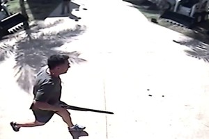 ELLITORAL_371304 |  Gentileza Captura del video de las cámaras de seguridad que muestra al delincuente ingresando al predio.