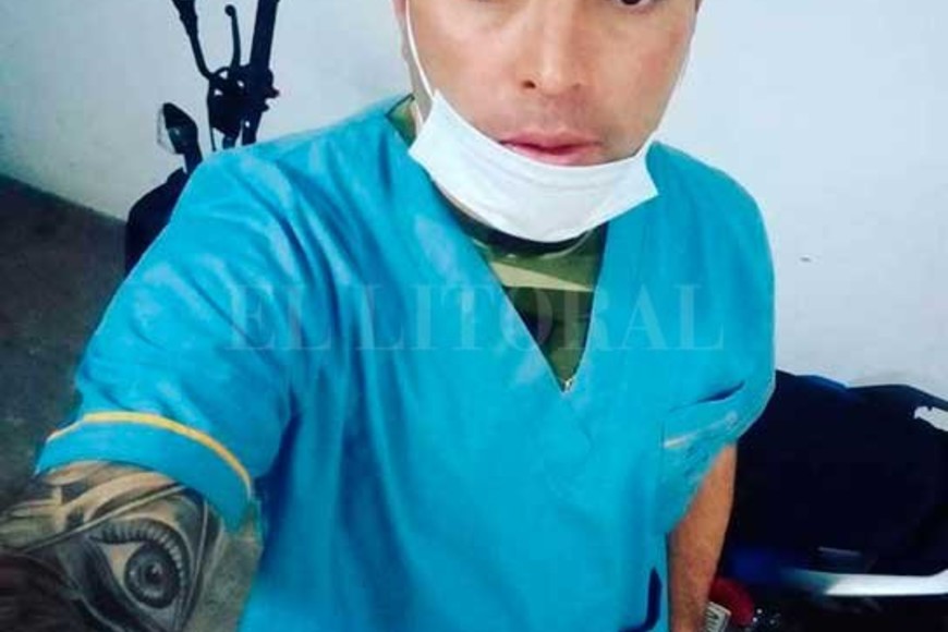ELLITORAL_314926 |  Gentileza Motociclista. Este trabajador de la salud fue víctima de un accidente de tránsito este martes a la madrugada.