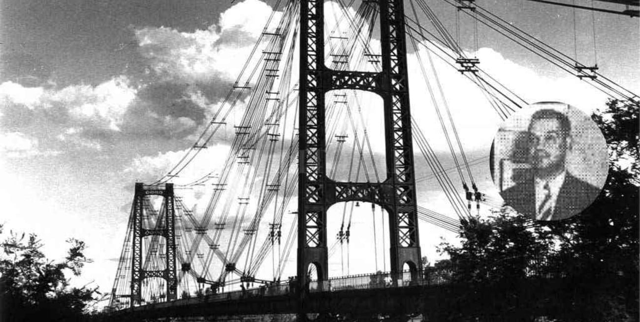 La historia de Juan Carlos Meloni, el "saltarín"  del Puente Colgante que fue récord hace 80 años