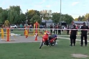 Captura digital Plaza del barrio Acindar, en Rosario, donde se produjo el asesinato.