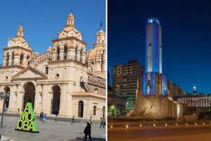 ELLITORAL_362095 |  Gentileza Catedral de Córdoba y Monumento a la Bandera en Rosario.