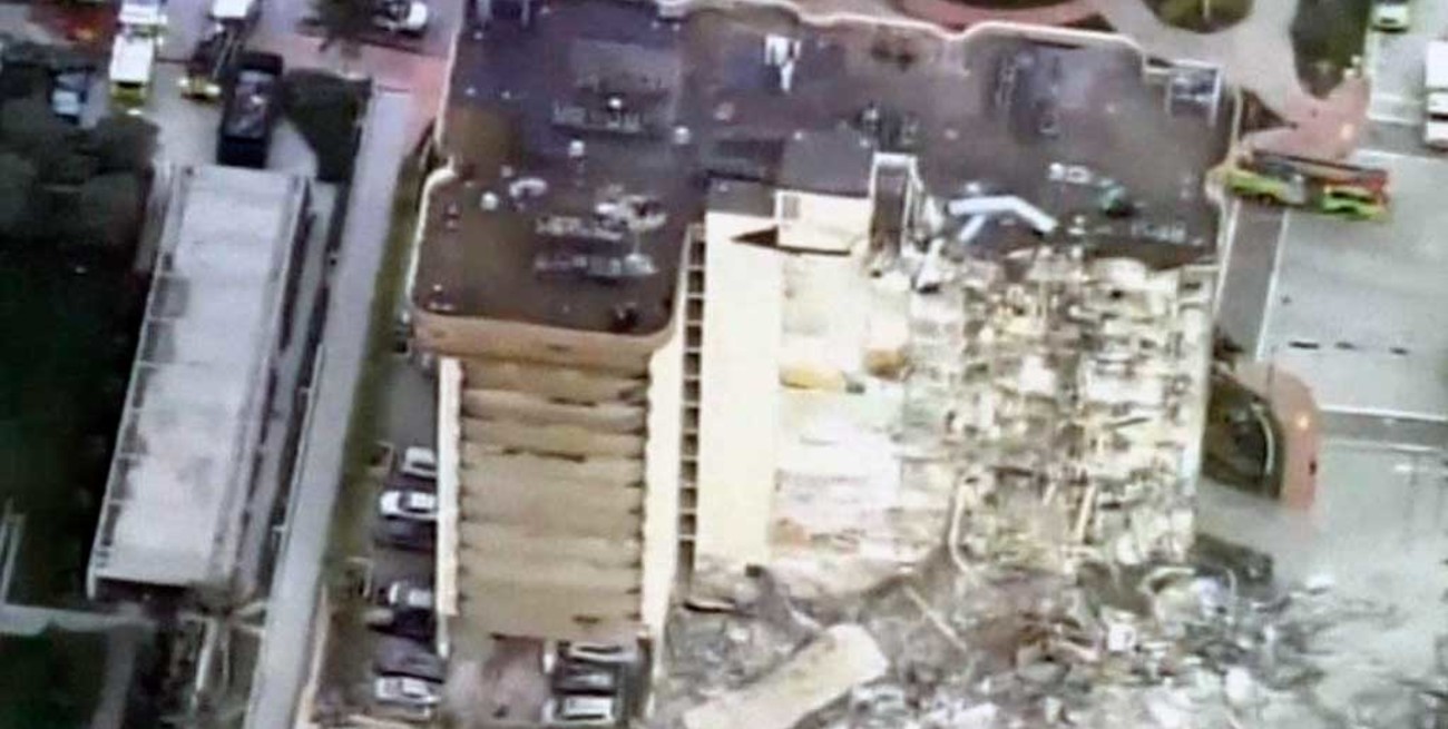 Video: así quedó el edificio que colapsó en Miami 