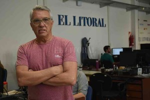 ELLITORAL_401301 |  Flavio Raina Pepe Castro en la redacción de El Litoral.