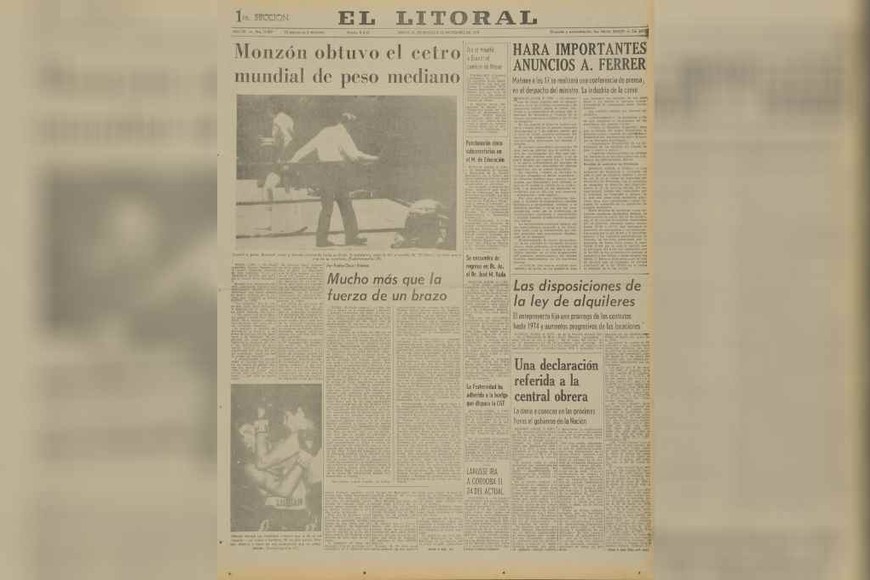 ELLITORAL_335906 |  El Litoral La cobertura de El Litoral en su primera plana, como no podía ser de otra manera, al día siguiente de la pelea.