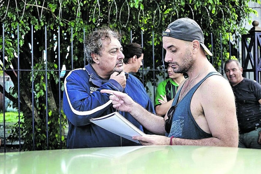 ELLITORAL_291934 |   El director entrerriano y el reconocido actor Claudio Rissi en pleno rodaje.