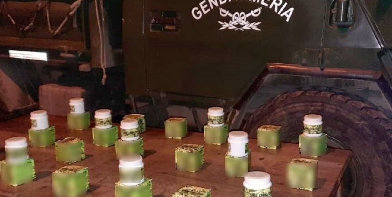 La gendarmería decomisó cremas curativas de marihuana