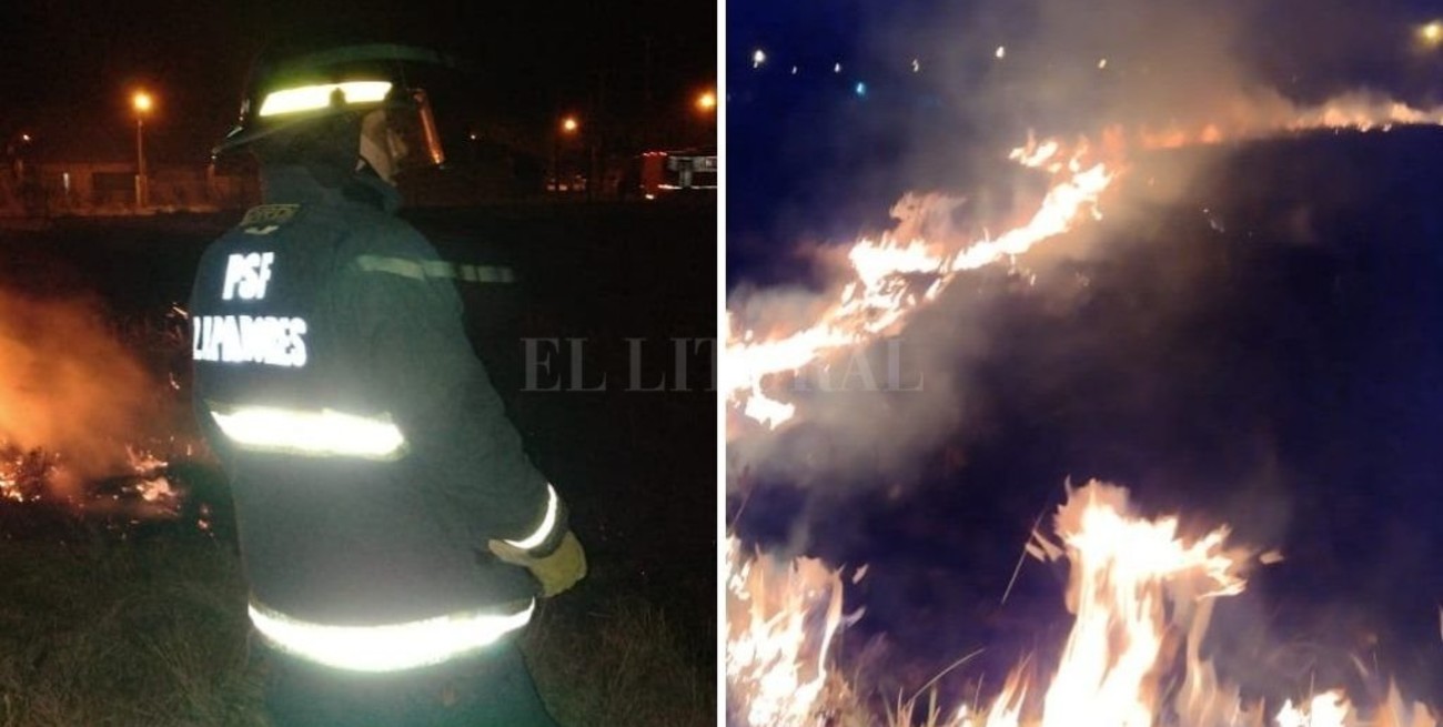 Incendio de pastizales en Santa Fe; Santo Tomé, Rafaela y Rosario