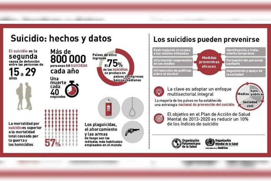 ELLITORAL_403057 |  Archivo El gráfico muestra el  mapa  del suicidio según la OMS.