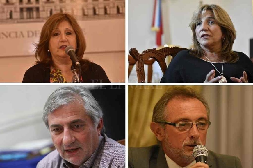 ELLITORAL_308887 |  Archivo El Litoral Adriana Cantero (Educación), Silvina Frana (Obras y Servicios públicos), Ruben Michlig (Gestión Pública) y Daniel Costamagna (Producción).