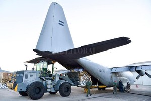 ELLITORAL_390178 |  Archivo El Litoral El el cargamento fue transportado en un avión Hércules C-130 de la Fuerza Aérea Argentina.