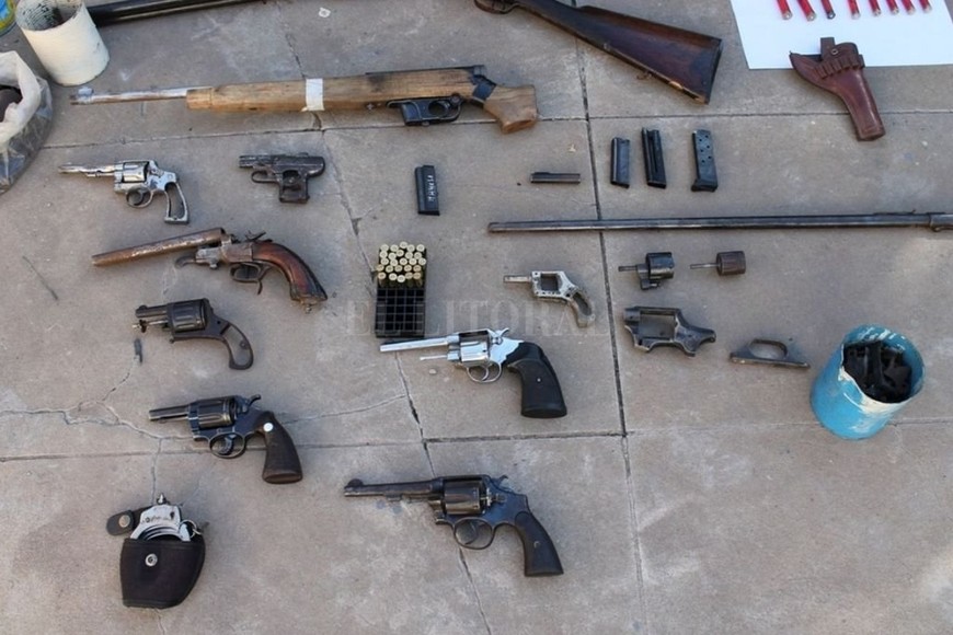 ELLITORAL_369470 |  El Litoral Algunas de las armas que fueron secuestradas durante los distintos operativos.