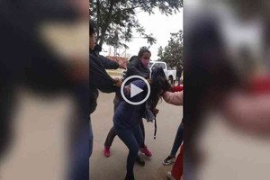 ELLITORAL_393528 |  Gentileza Momento de la agresión a la concejal Graciela Castillo.