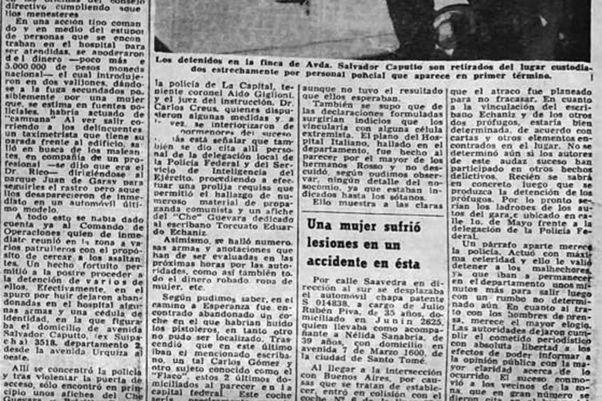 ELLITORAL_316965 |  Archivo El Litoral La crónica que publicó El Litoral, el día después del robo