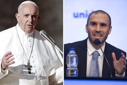 El ministro Guzmán se reunió 45 minutos con el papa Francisco en el Vaticano