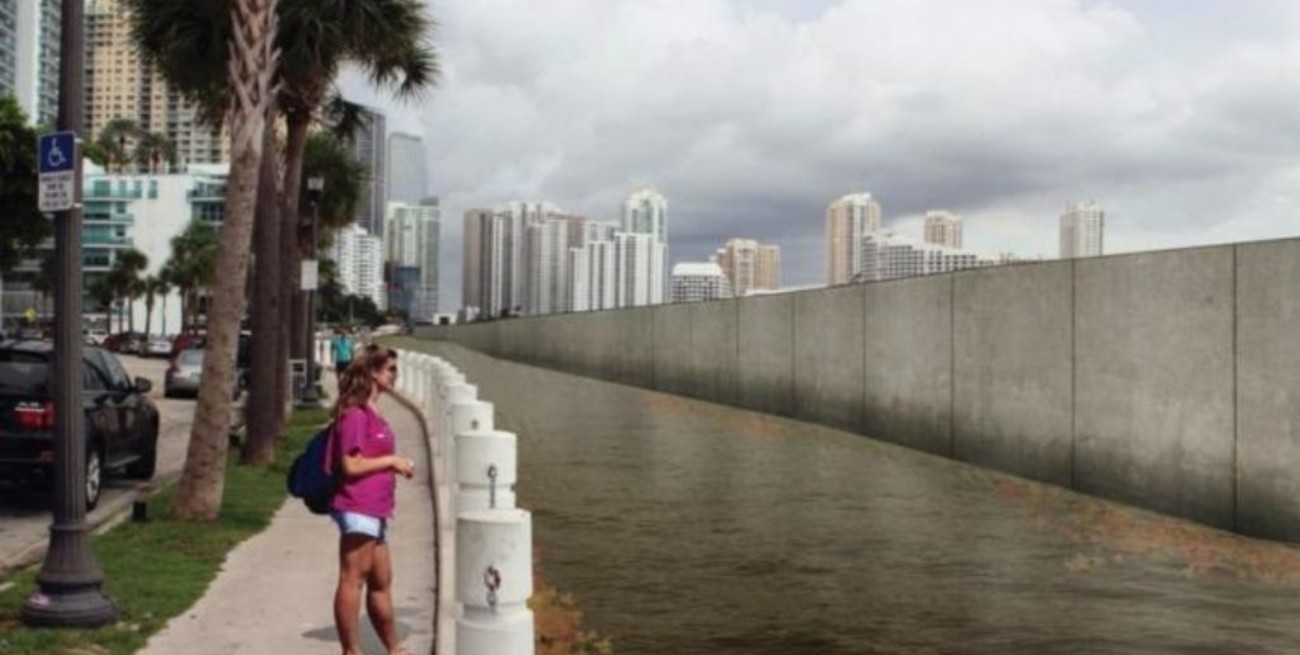 Por el cambio climático Miami quiere construir un muro de seis metros