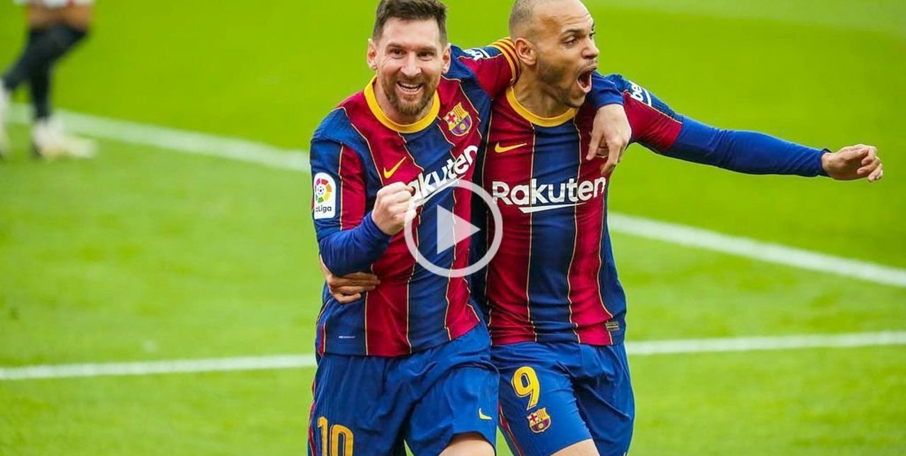 Un gol y una asistencia de Messi para el triunfo del Barcelona