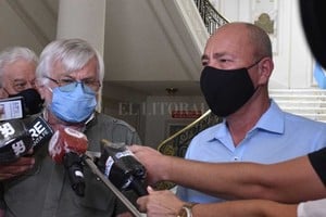 ELLITORAL_362348 |  Archivo El Litoral Jorge Hoffman de ATE junto a Jorge Molina de UPCN