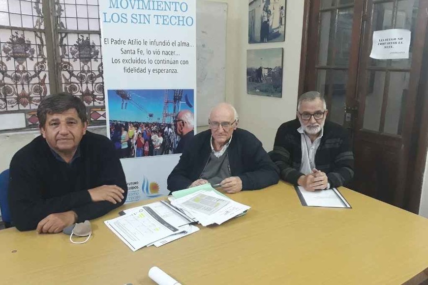 ELLITORAL_409905 |  Gentileza José Luis Salazar, José Ambrosino y Jorge Jourdan, referentes del MLST.
