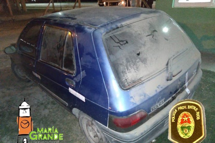 ELLITORAL_368645 |  Policía de la provincia de Entre Ríos El auto protagonista del insólito hecho.
