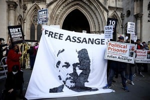 ELLITORAL_413991 |  Reuters Manifestación en favor de Assange, este jueves en Londres.