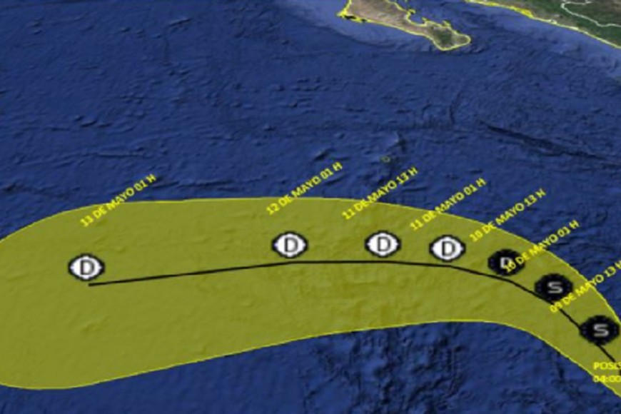 ELLITORAL_375241 |  Gentileza Trayectoria del ciclón tropical, según el SMN.