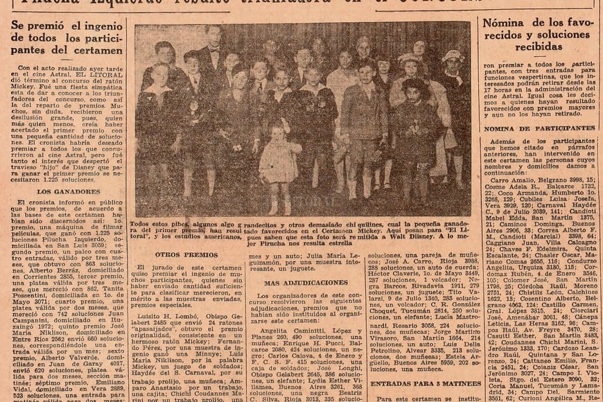 ELLITORAL_367745 |  Archivo El Litoral Resultado del concurso Rompecabezas de Mickey.