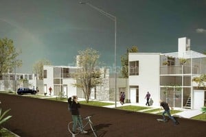 ELLITORAL_150062 |  Gentileza Municipalidad de Santa Fe Las viviendas que se construirán en Nueva Esperanza Este serán en planta baja, pero tienen proyección de crecimiento en altura.
