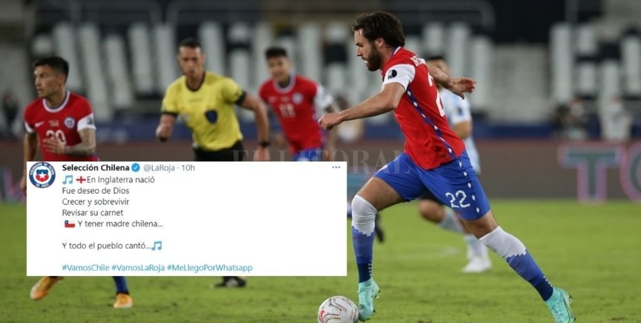 Polémico tuit de la selección de Chile por el debut ante Argentina de un jugador de origen inglés