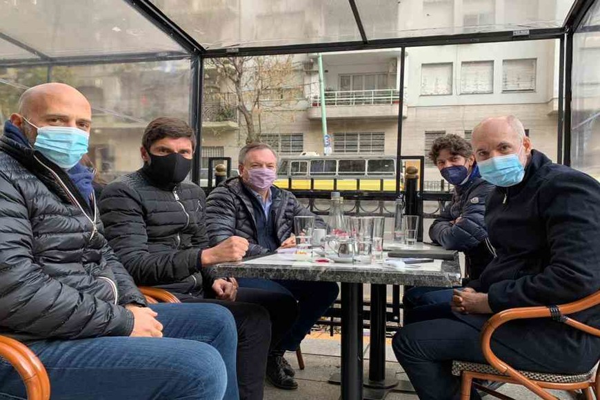 ELLITORAL_382991 |  Prensa Michlig En un café porteño, Michlig y Pullaro conversaron con Rodriguez Larreta, Losteau y Yacobitti.