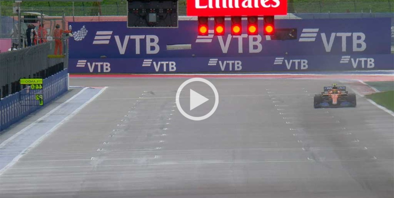 GP de Rusia: Hamilton chocó en boxes y Lando se quedó con la "pole"