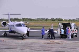 ELLITORAL_339628 |  Gentileza Abigail llegó desde Santiago del Estero en un avión sanitario.