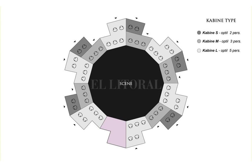 ELLITORAL_365863 |  Gentileza Black Circle El plano de la sala, donde se puede apreciar el  encastre  entre las diferentes unidades y su respectivos accesos.