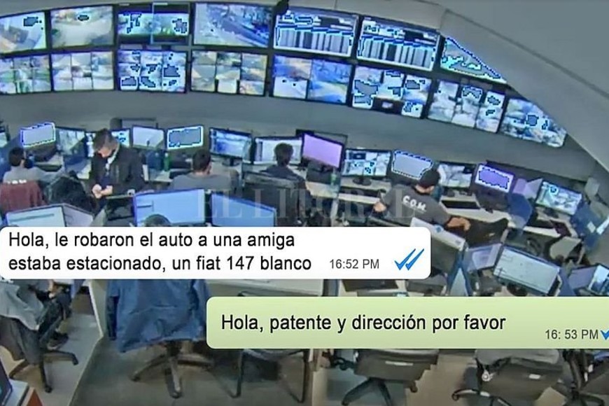 ELLITORAL_415438 |  Captura de pantalla El Centro de Monitoreo es el cerebro de todo el sistema. Allí llega cada aviso de un delito urbano, y es atendido por un operador.