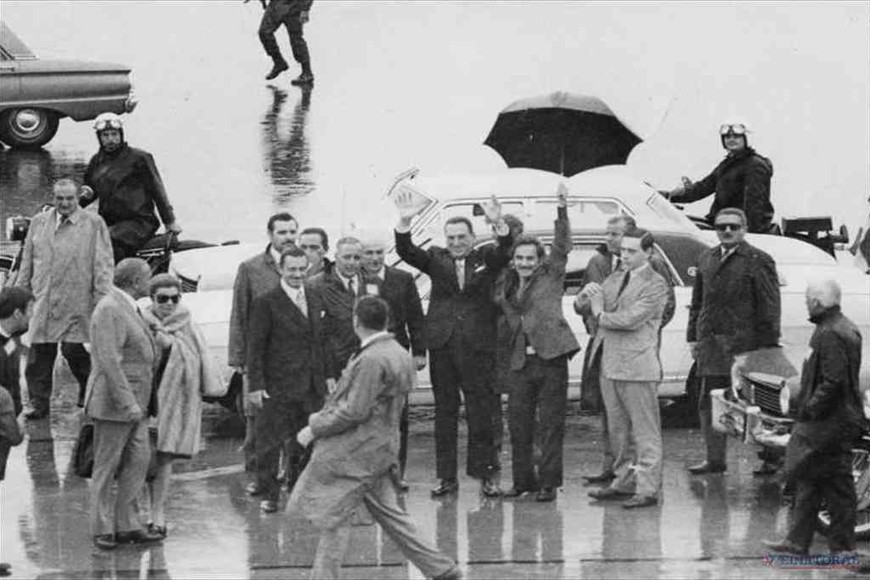 ELLITORAL_418752 |  Imagen ilustrativa Perón, en su regreso al país tras el exilio.