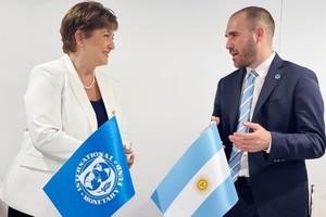 ELLITORAL_431953 |  Gentileza Kristalina Gueorguieva, Directora Gerente del FMI, junto a Martín Guzmán, ministro de Economía de Argentina.