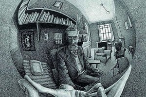 ELLITORAL_405632 |  Archivo Mano con esfera reflectante , de Maurits Cornelis Escher.