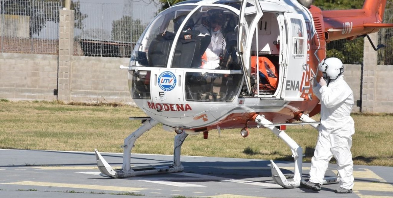 Se realizó con éxito en Santa Fe el simulacro del rescate en helicóptero de un enfermo con Covid-19