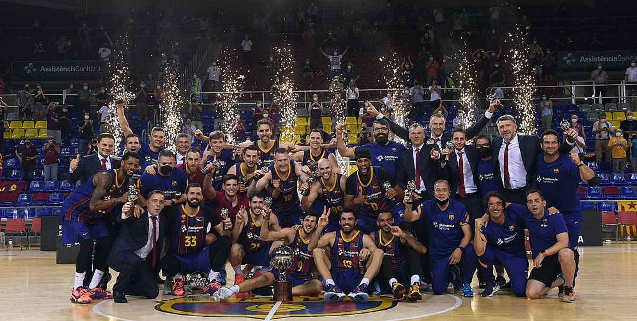 Con el argentino Bolmaro, Barcelona se consagró campeón del básquetbol de España
