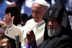 ELLITORAL_334295 |  AFP El papa Francisco, durante su visita a Armenia