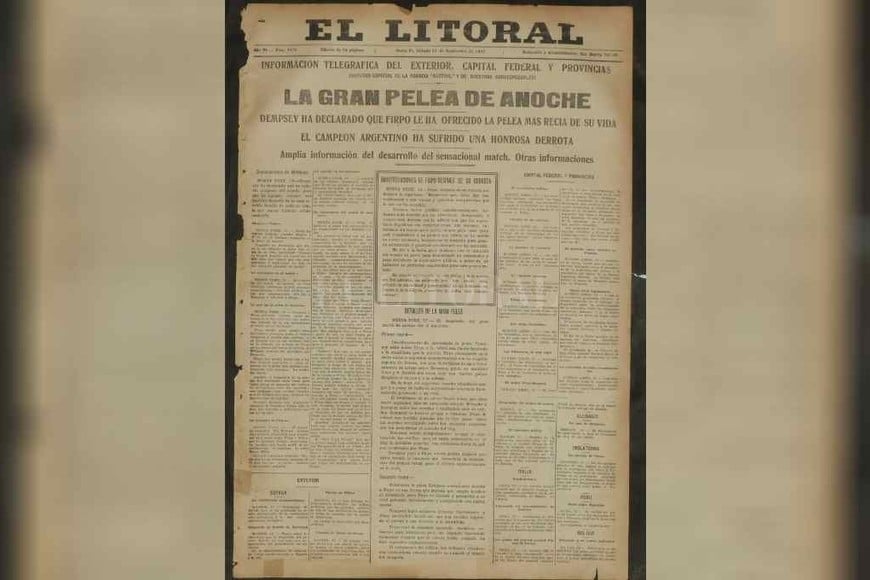 ELLITORAL_325278 |  El Litoral Como siempre, El Litoral informó en primera plana tan significativo acontecimiento.
