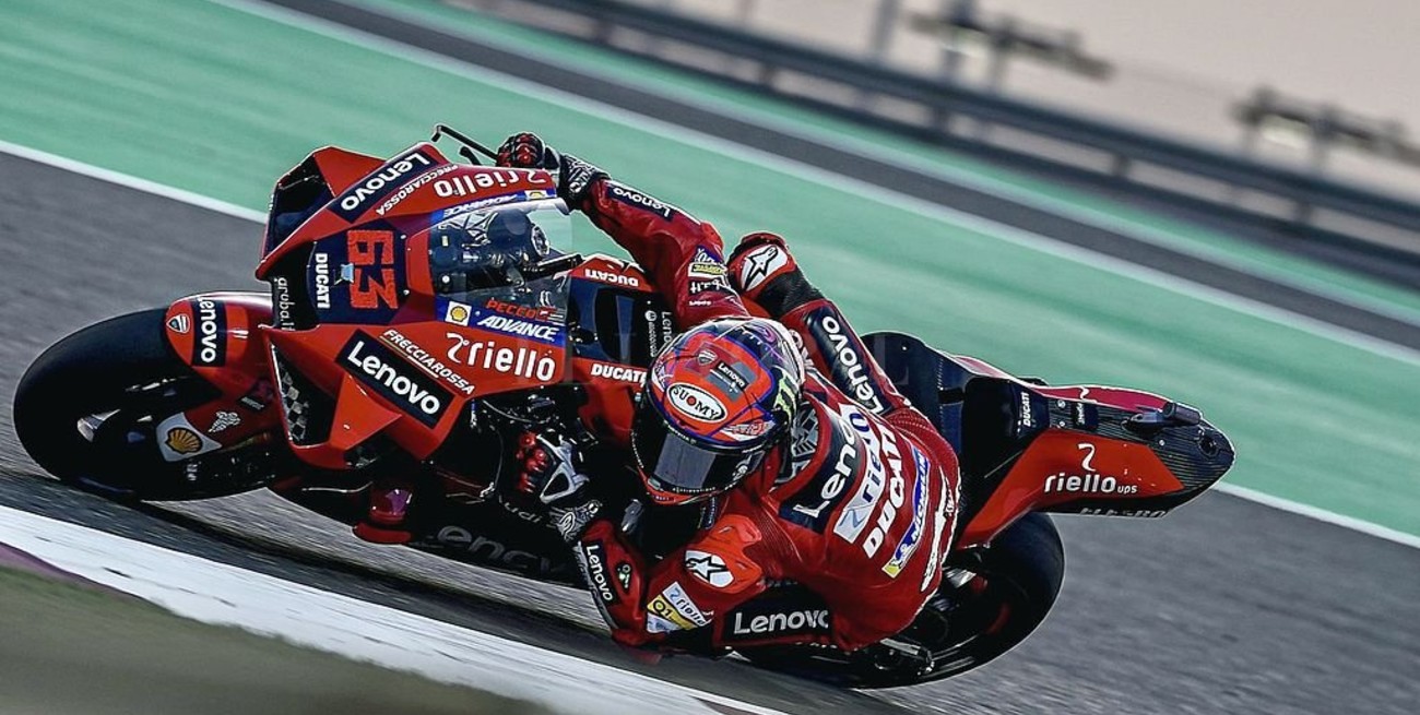 El italiano "Peco" Bagnaia se quedó con la pole del Moto GP en Qatar