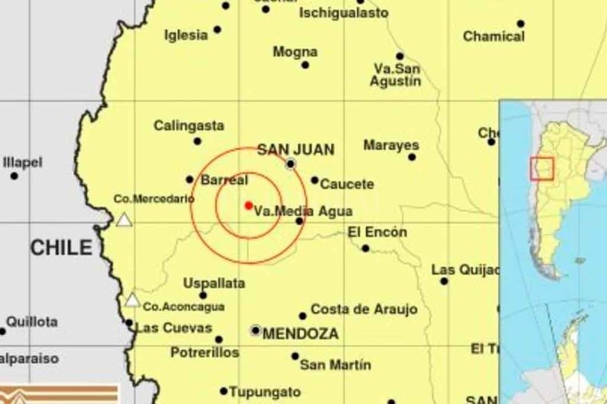 ELLITORAL_350621 |  Inpres Se registró un sismo de 6.8 de magnitud en la región de Cuyo