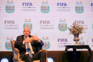 ELLITORAL_411460 |  Gentileza @afa Gianni Infantino, presidente de FIFA, visitó el Predio de AFA en Ezeiza.