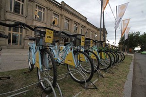 ELLITORAL_436123 |  Archivo El Litoral / Mauricio Garín Las bicicletas públicas de Santa Fe, frente a la Estación Belgrano en 2016