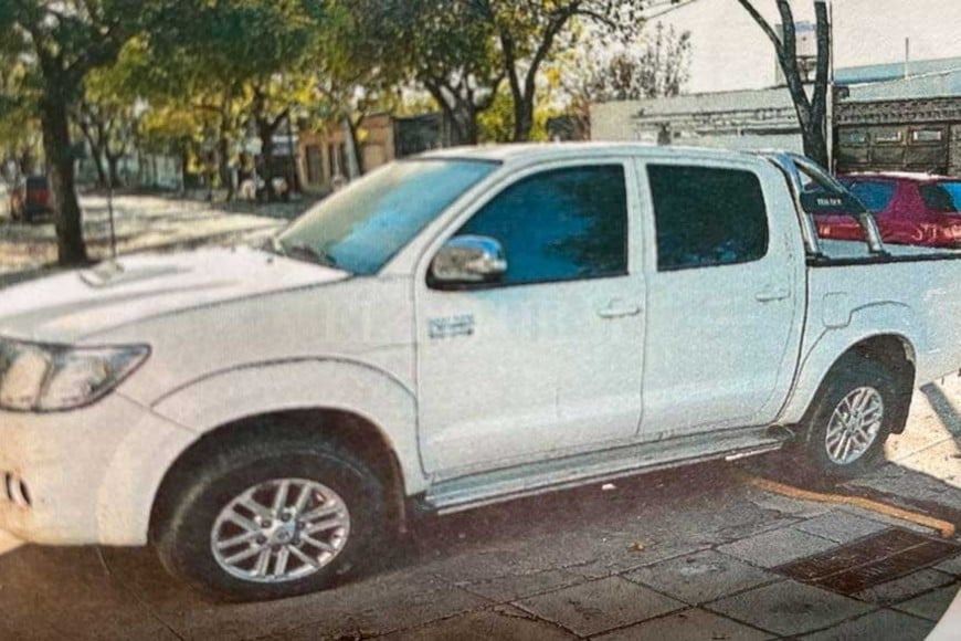 ELLITORAL_412549 |  El Litoral La camioneta Toyota Hilux que fue secuestrada este año en una investigación por lavado, por la cual Paiduj acaba de ser procesado.